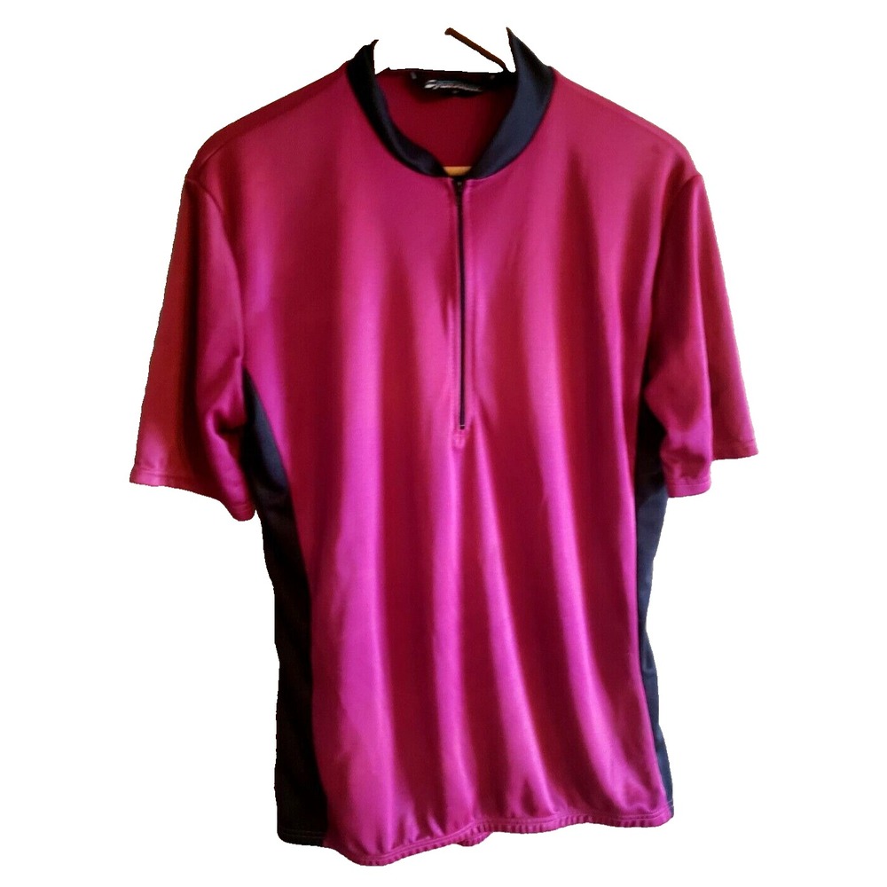 Performance Wear  Cycling Jersey 9"‎ Zip Coolmax Poly, Elastic Back Pockets Sz L